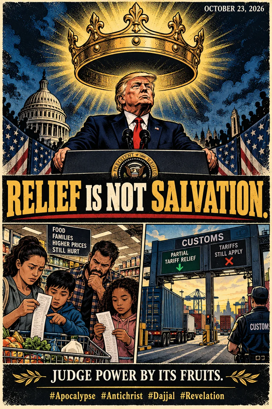 Relief is not salvation poster